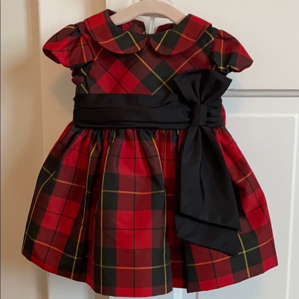 NWT Ralph Lauren baby red tartan holiday dress